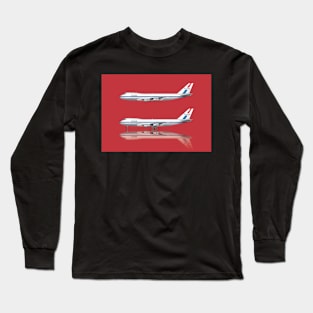 United&#39;s First 747-100 Livery Long Sleeve T-Shirt